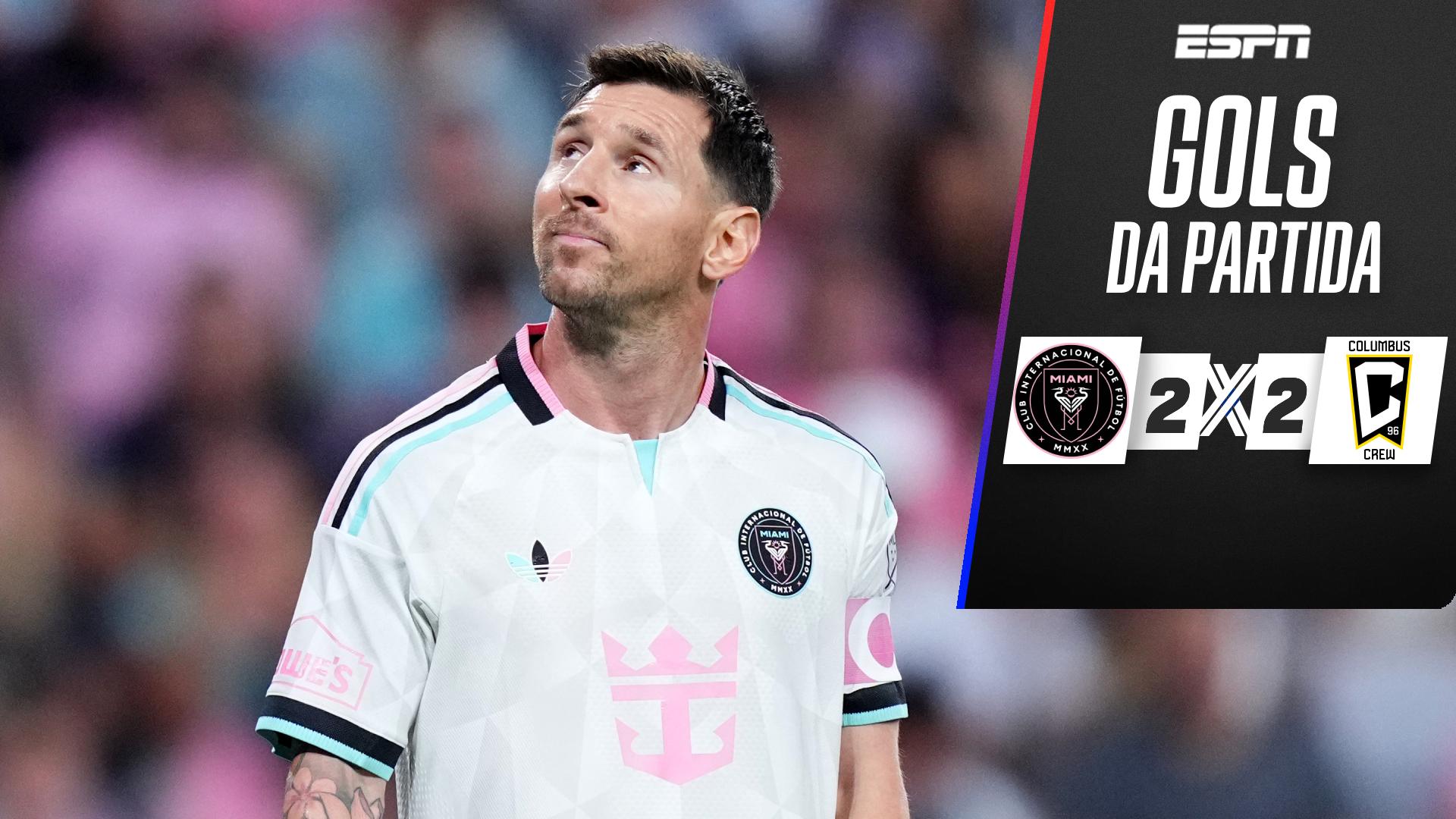 No retorno de Messi, Suáres faz golaço, mas Casemiro marca contra em Inter Miami 2 x 2 Columbus Crew; VEJA