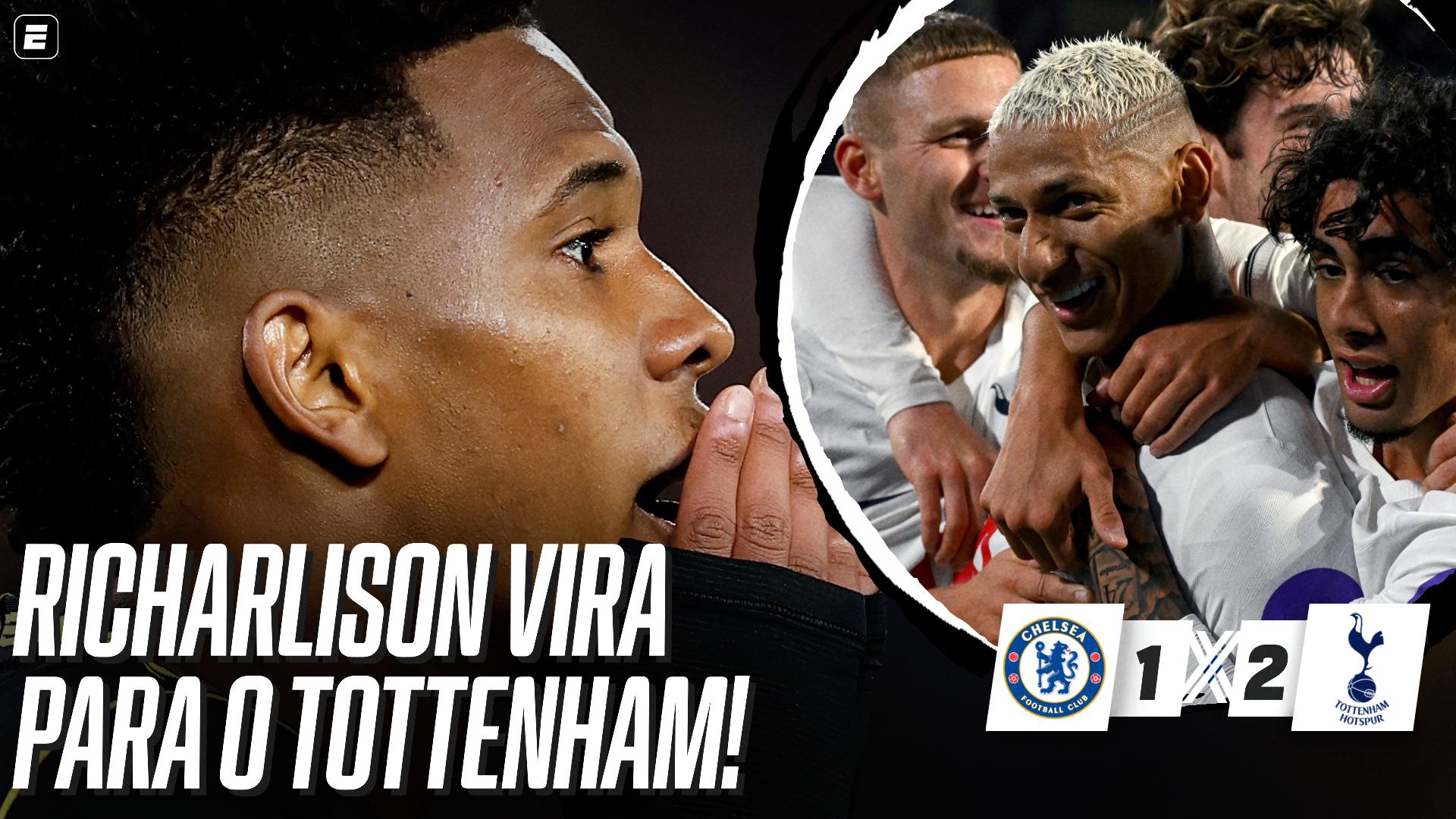 Estêvão marca, mas Richarlison vira no fim e Tottenham vence o Chelsea em amistoso; VEJA