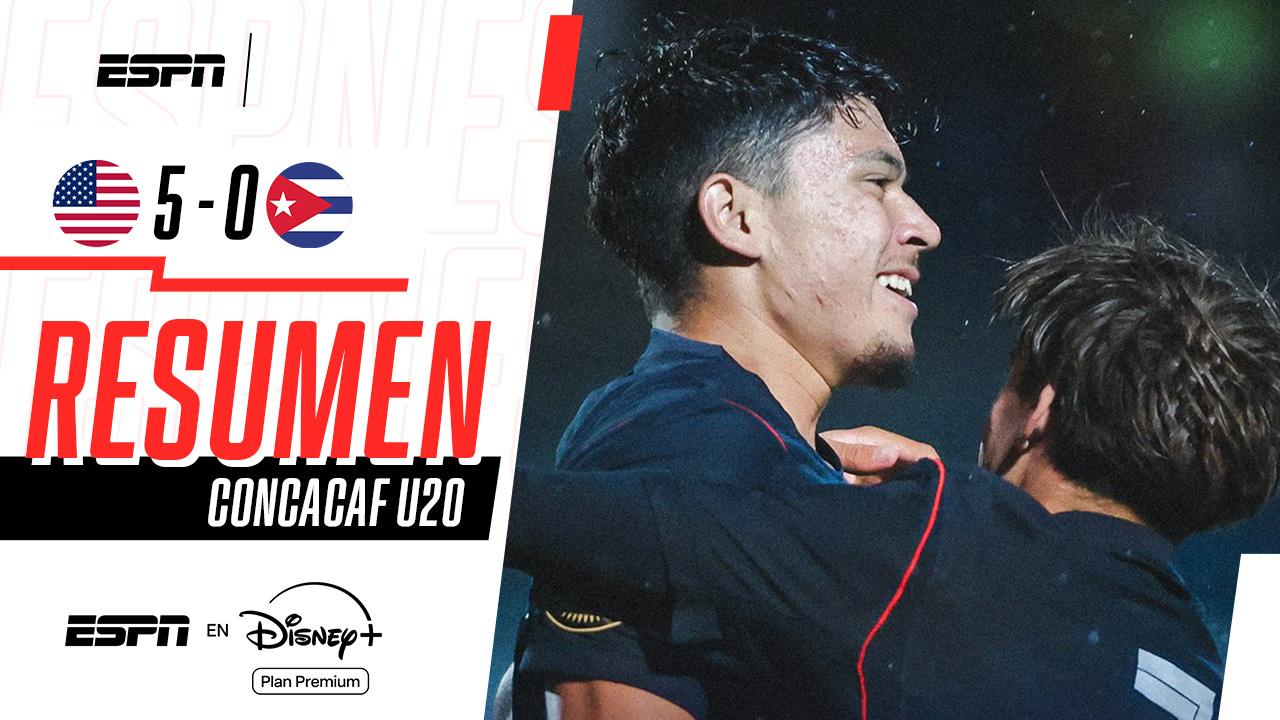 ¡Cómodo! Estados Unidos goleó a Cuba en el Campeonato sub-20 de la Concacaf