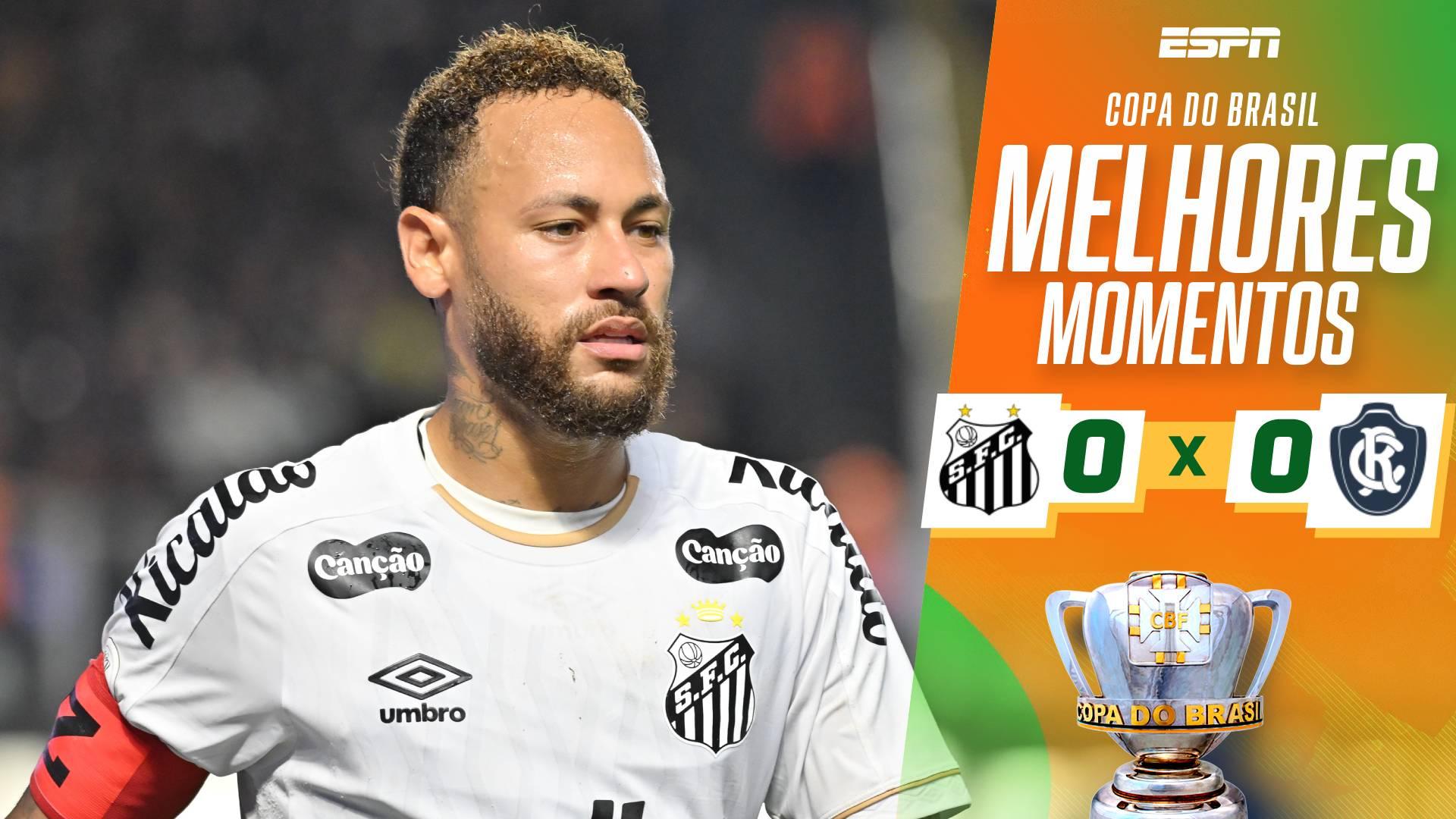Santos tem gol anulado e fica apenas no empate com o Remo no jogo de ida das oitavas de final da Copa do Brasil; VEJA os melhores momentos