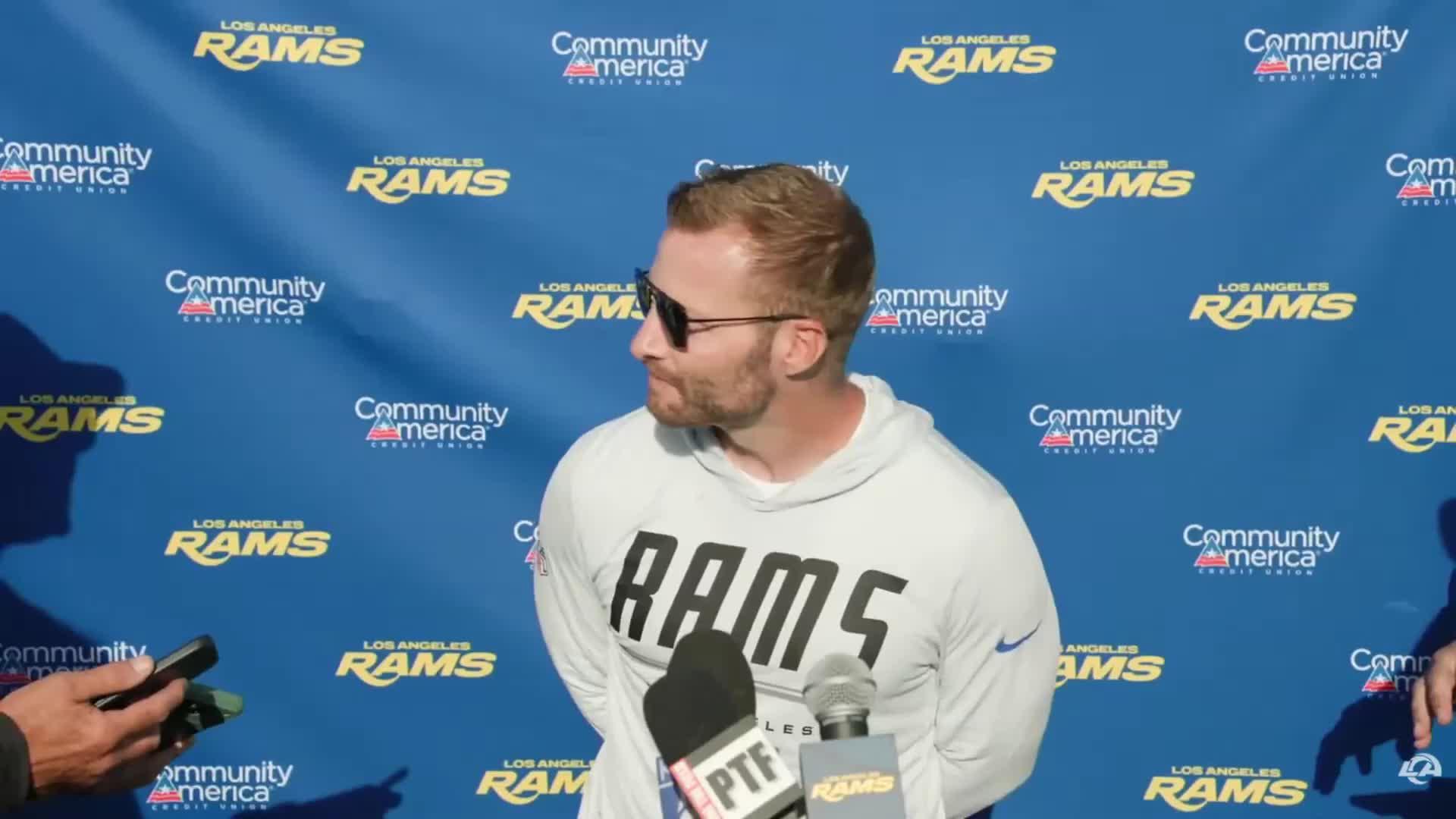 Sean McVay on Aaron Donald: 'Trending upwards'