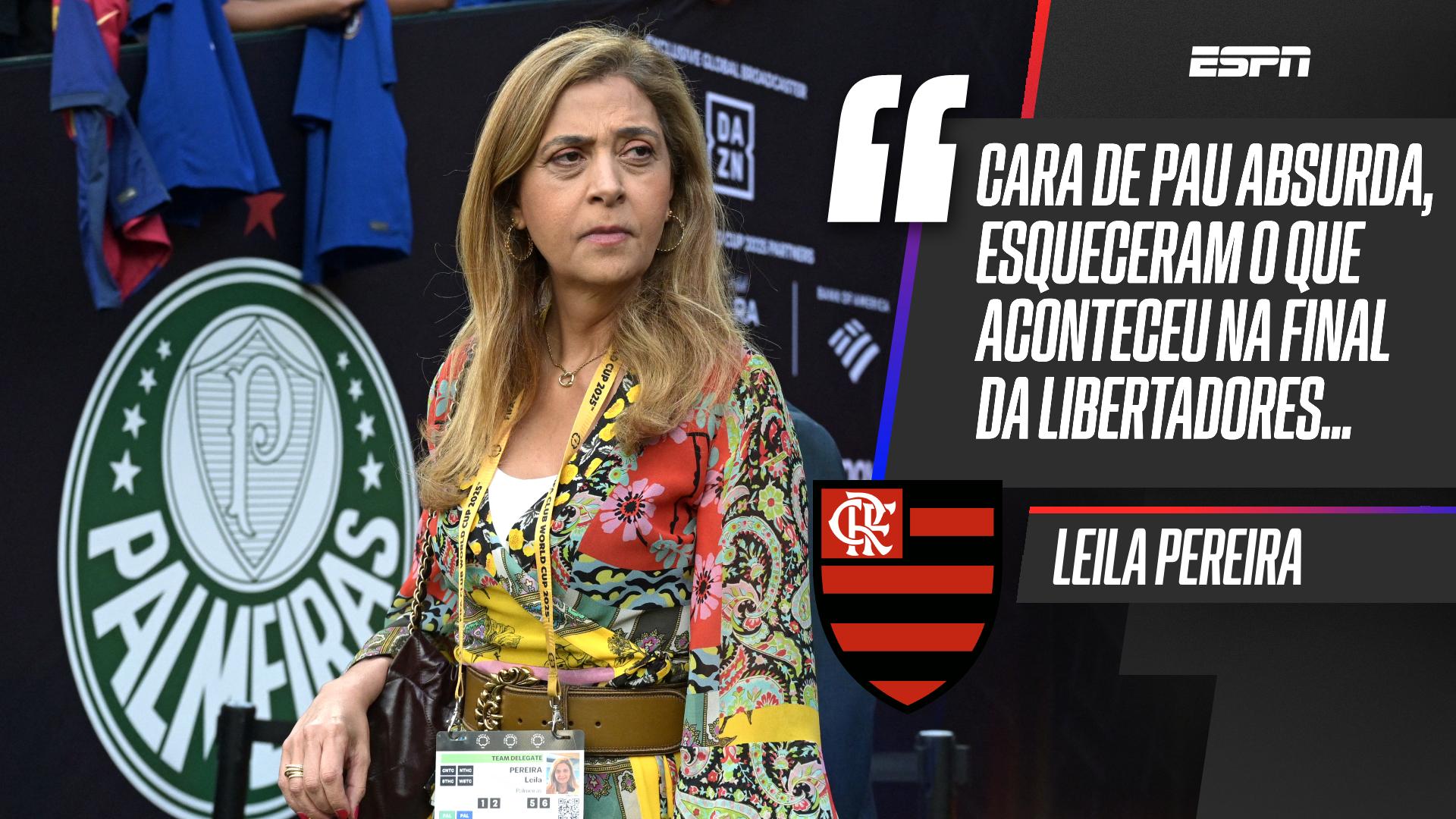 Leila Pereira rebate nota do Flamengo e cutuca: 'Deveriam cuidar mais do clube deles e esquecer do Palmeiras'