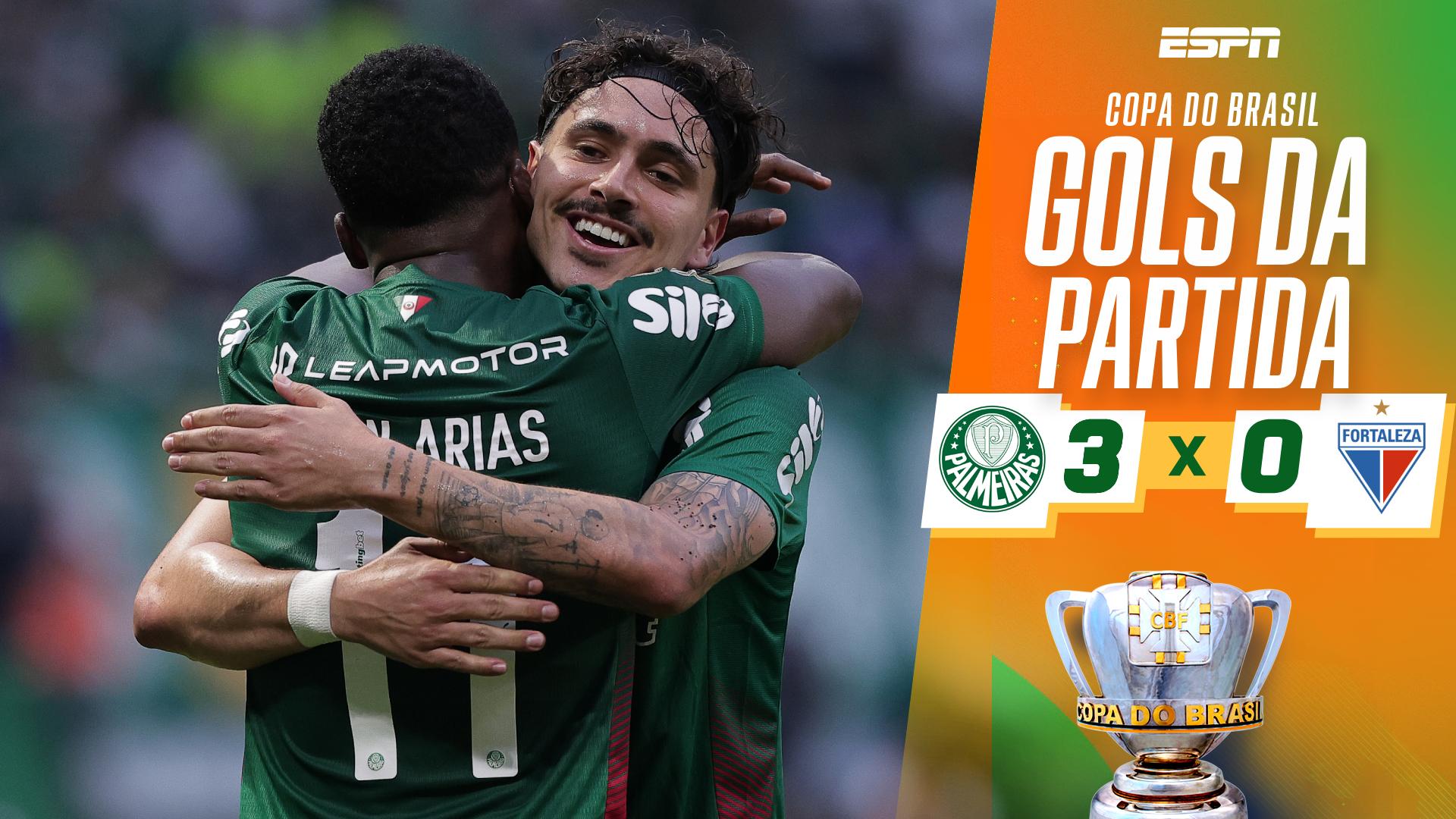Palmeiras 3 x 0 Fortaleza: os gols da vitória do Verdão na Copa do Brasil