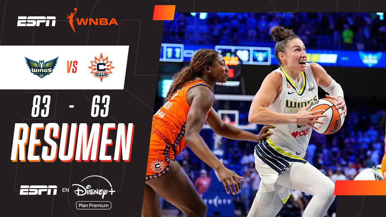 Dallas venció con contundencia a Connecticut en la WNBA