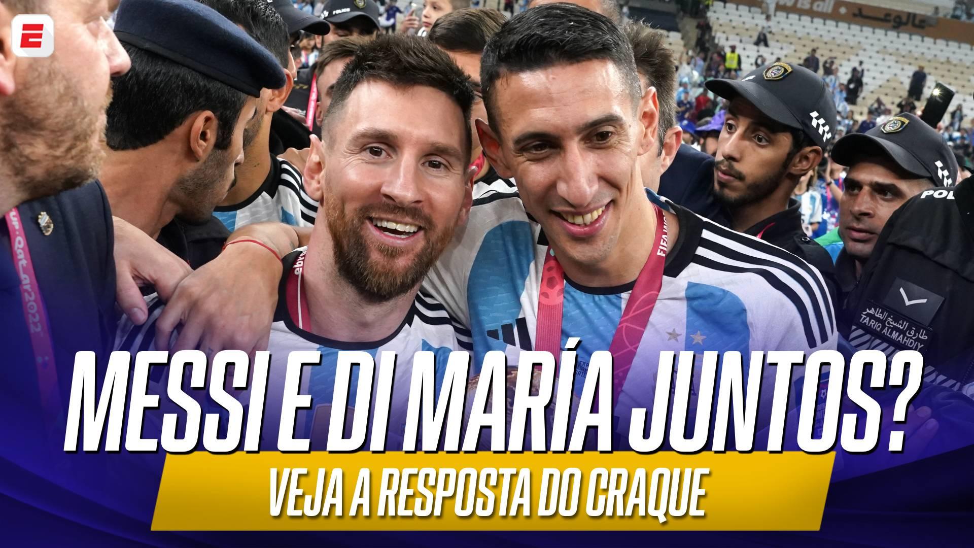 Messi no Campeonato Argentino? Di María comenta possibilidade de craque vestir a camisa do Newell's Old Boys