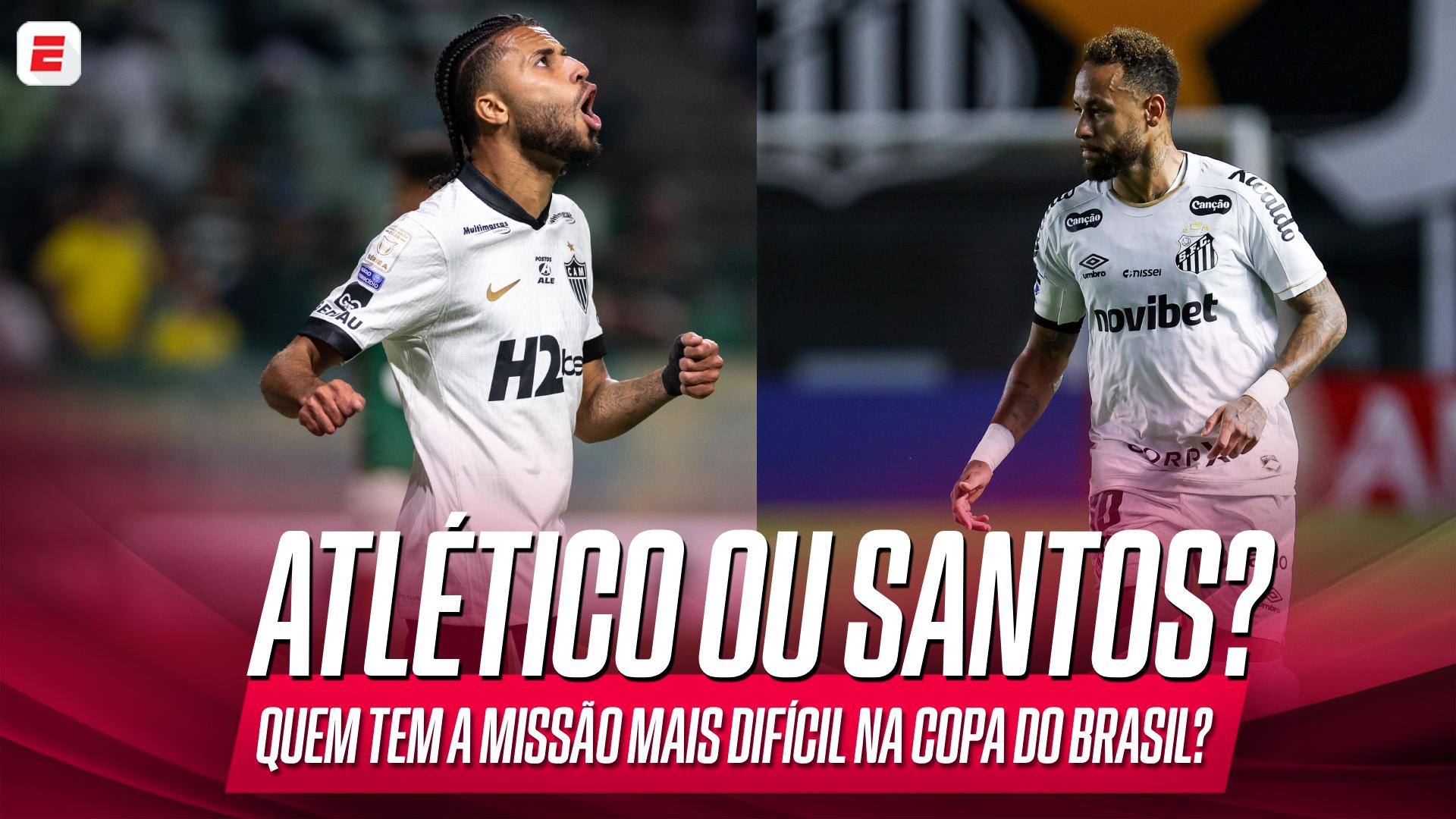 Atlético-MG ou Santos? Quem tem missão mais difícil contra Juventude e Remo na Copa do Brasil?