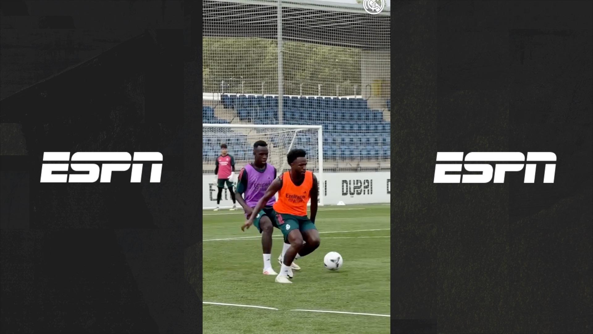 Vinícius Júnior regresó a los entrenamientos con el Real Madrid