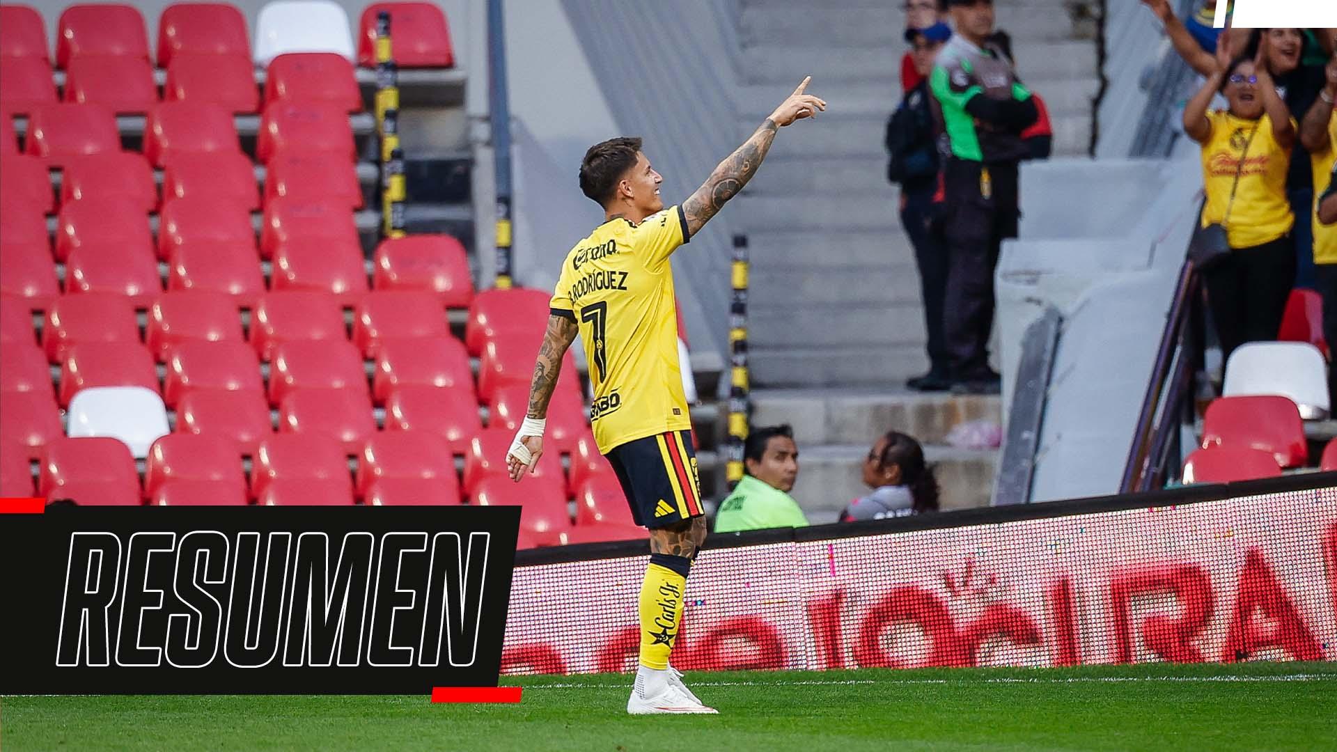 ¡Con gol de Brian Rodríguez, América venció al Santos Laguna y estiró su invicto en la Liga MX!