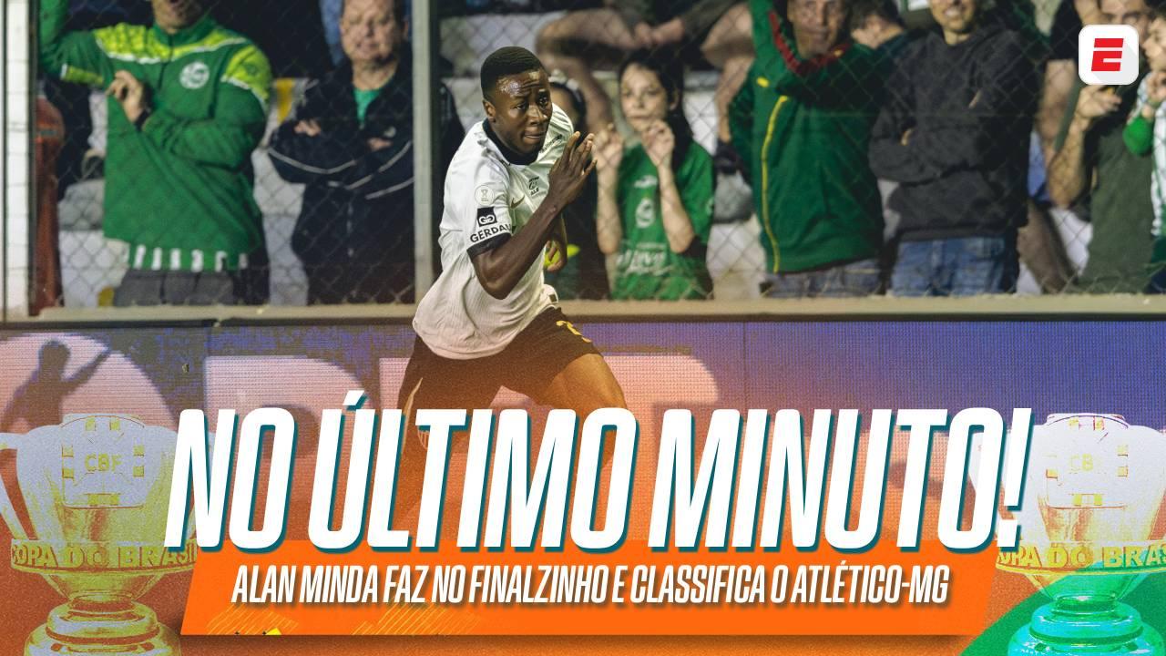 Gol do Atlético-MG! Alan Minda faz no último minuto contra o Juventude e classifica o Galo na Copa do Brasil