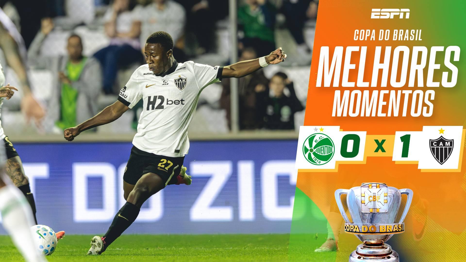 Após gol no último minuto, Atlético-MG vence o Juventude e vai às quartas de final da Copa do Brasil; VEJA como foi