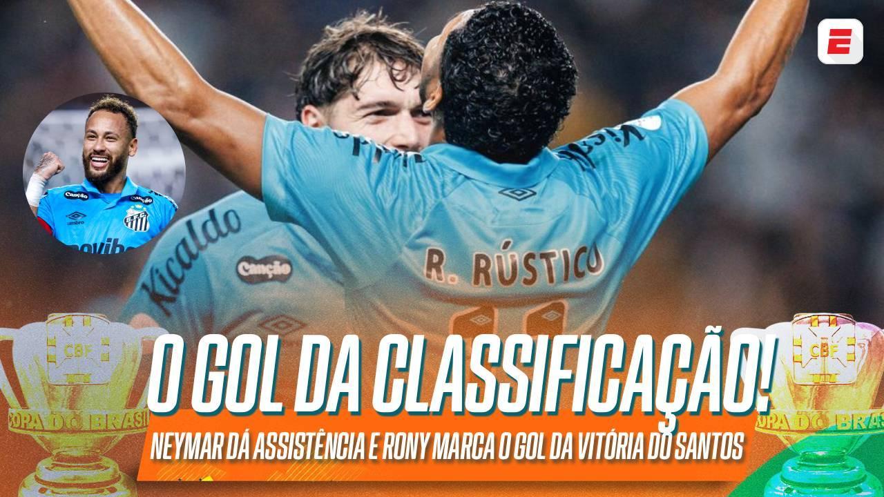 Gol do Santos! Rony recebe de Neymar, marca contra o Remo e garante a classificação na Copa do Brasil
