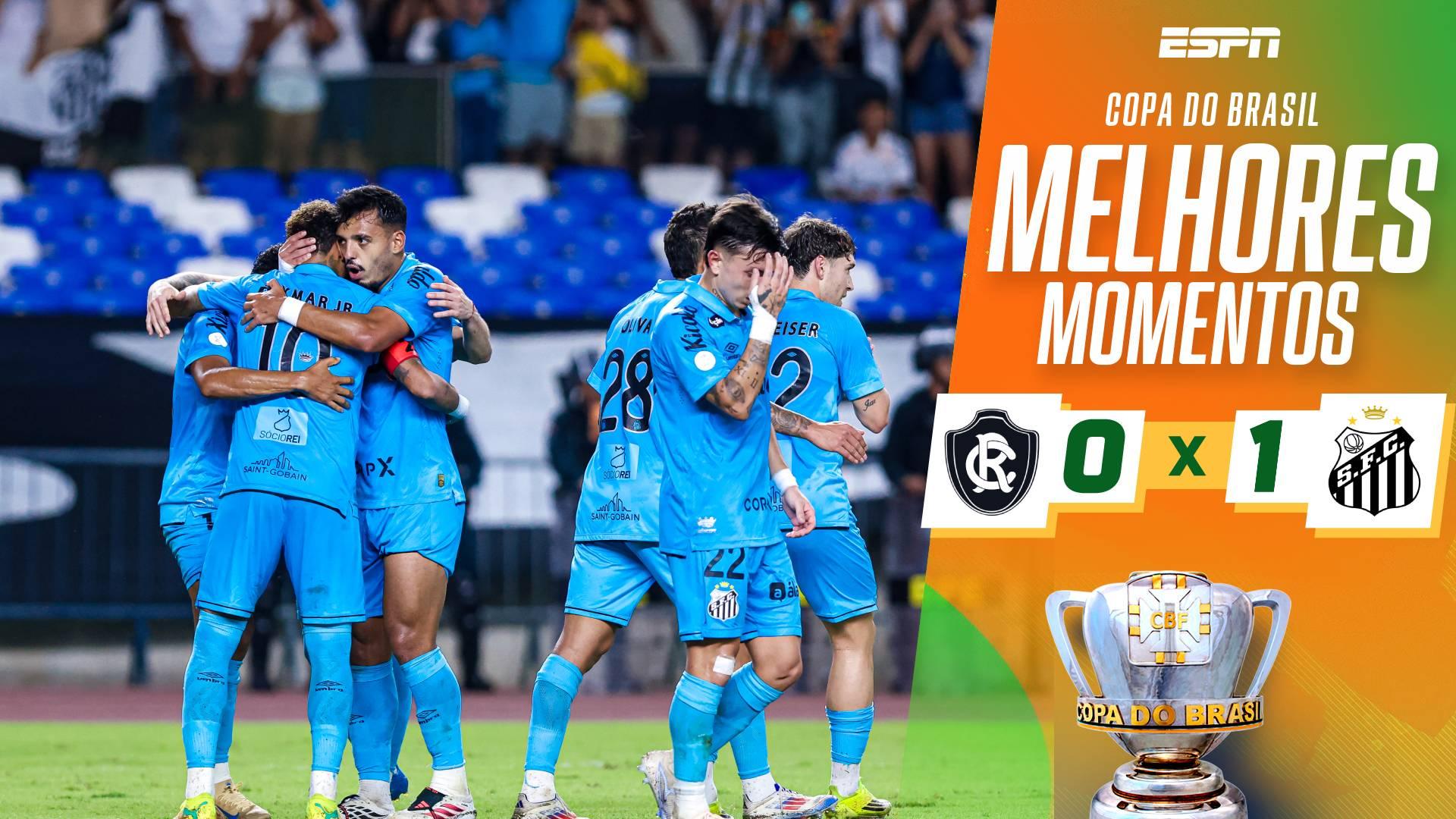 Neymar dá assistência, Santos vence o Remo e vai às quartas de final da Copa do Brasil; melhores momentos