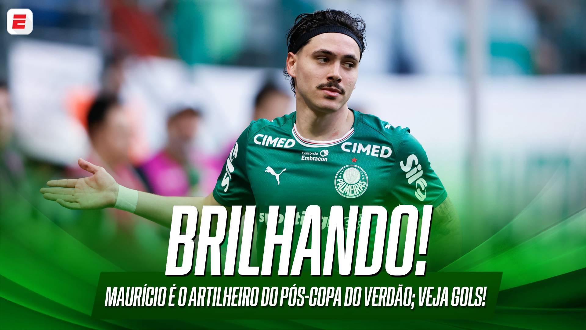 Maurício tem 4 gols pelo Palmeiras após a Copa do Mundo; VEJA números do jogador