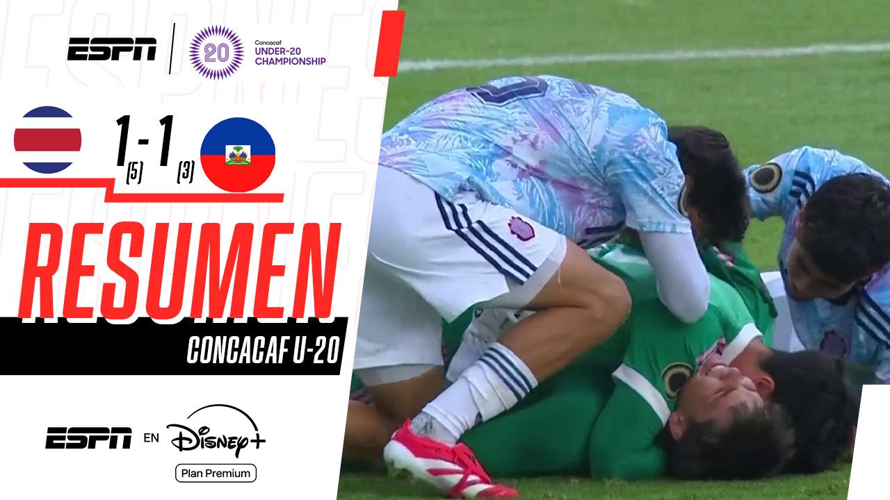 Costa Rica venció a Haití por penales y avanzó en la Concacaf U-20