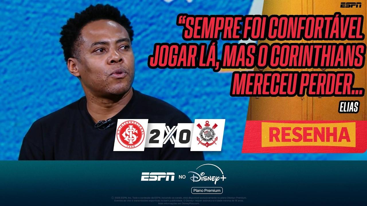 Elias analisa derrota do Corinthians para o Internacional na Copa do Brasil e dispara: 'Mereceu perder'