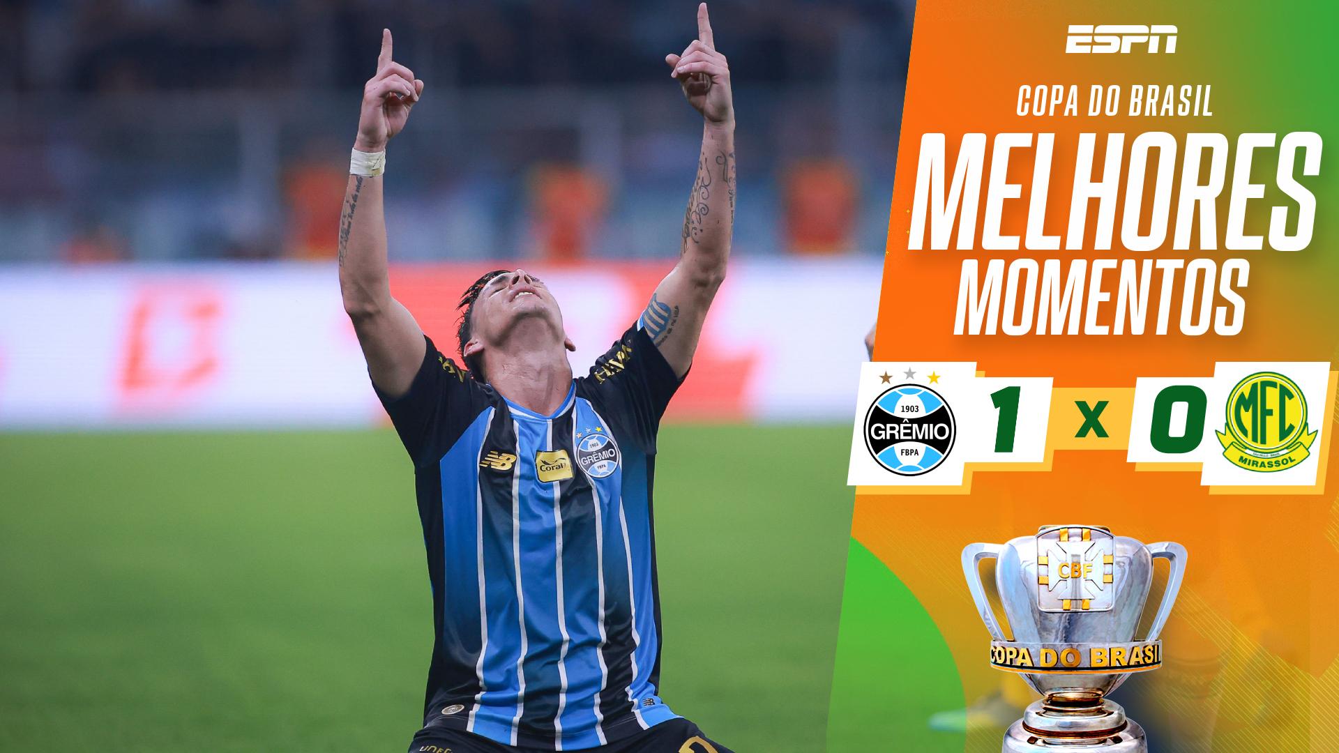 Imortal classificado! Grêmio vence Mirassol pela Copa do Brasil; VEJA melhores momentos