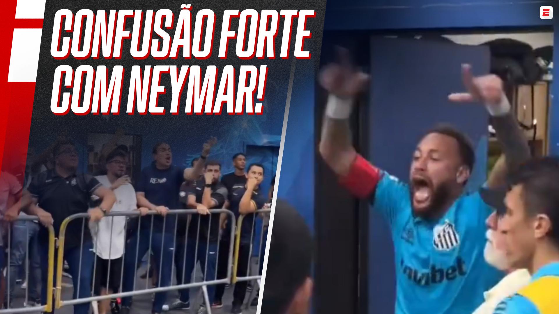 Neymar se envolve em confusão com dirigentes e torcedores do Remo na saída de campo; VEJA