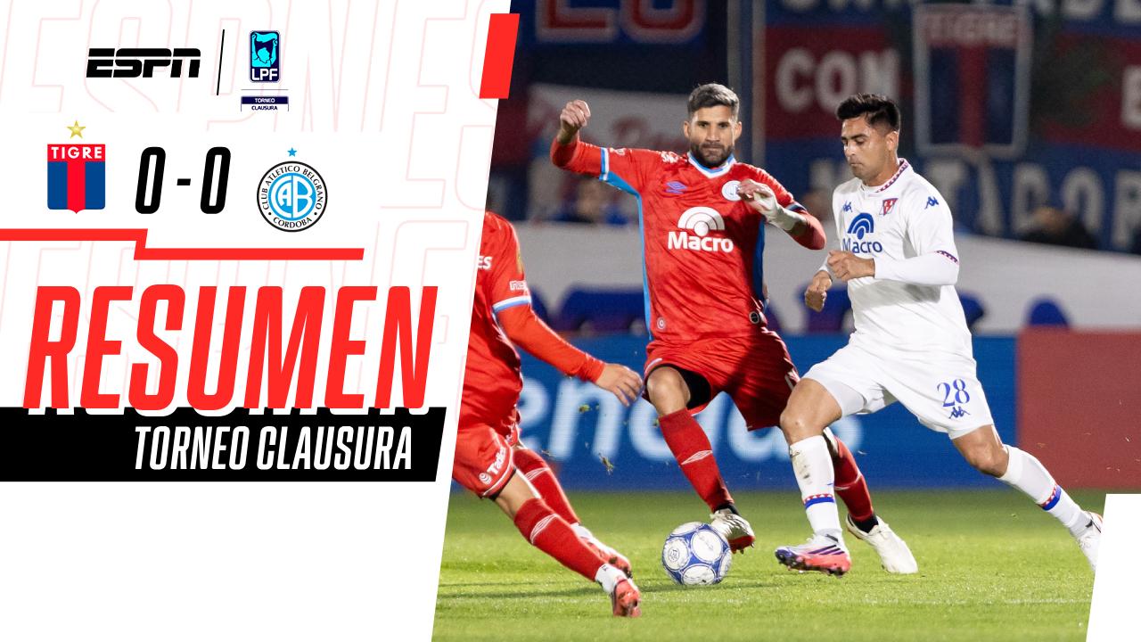 Tigre igualó con Belgrano en el Torneo Clausura