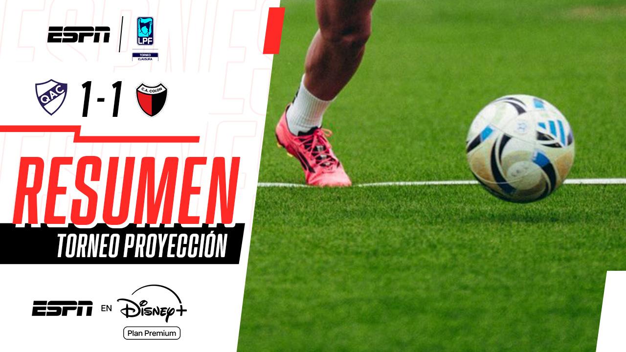 ¡Quilmes y Colón no pasaron del empate en el Torneo Proyección!