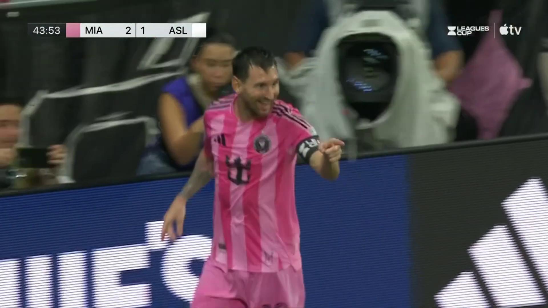 ¡Le rompió el arco! Messi marcó el tercero de Inter Miami