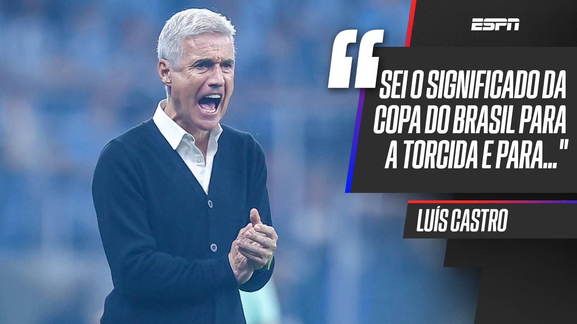 Luís Castro revela felicidade pela classificação do Grêmio na Copa do Brasil: 'Ver meus jogadores e a torcida felizes é meu objetivo'