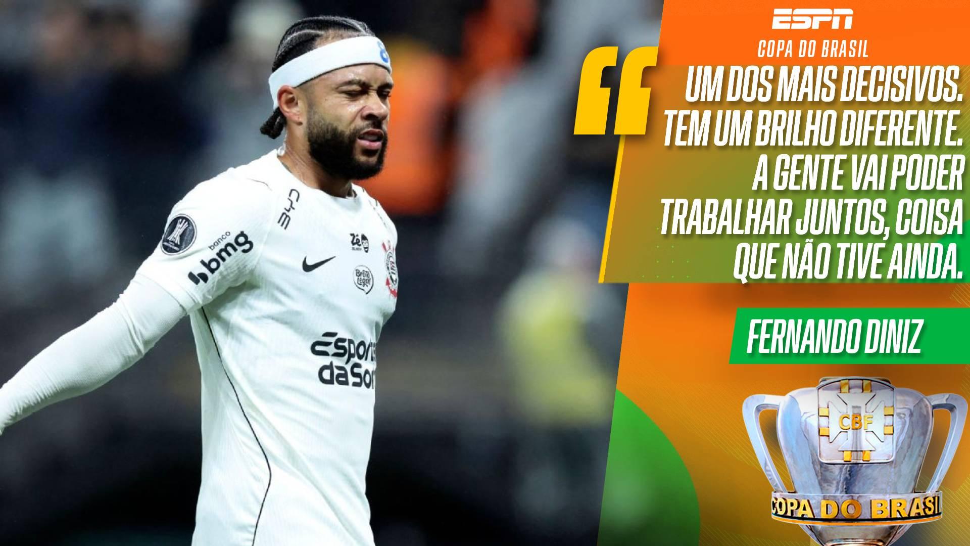 Diniz diz que renovação de Corinthians com Memphis está próxima e não vê a hora de trabalhar com o holandês