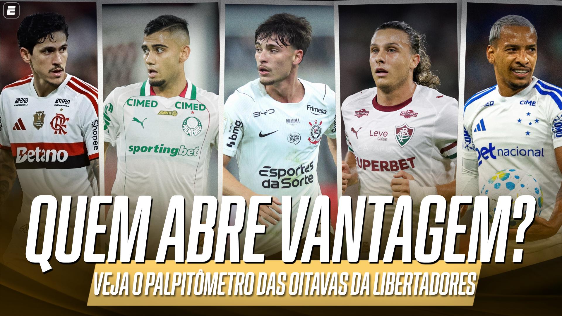 Quem vence em Cruzeiro x Flamengo? E os demais brasileiros? PALPITÔMETRO para os jogos de ida das oitavas da Libertadores