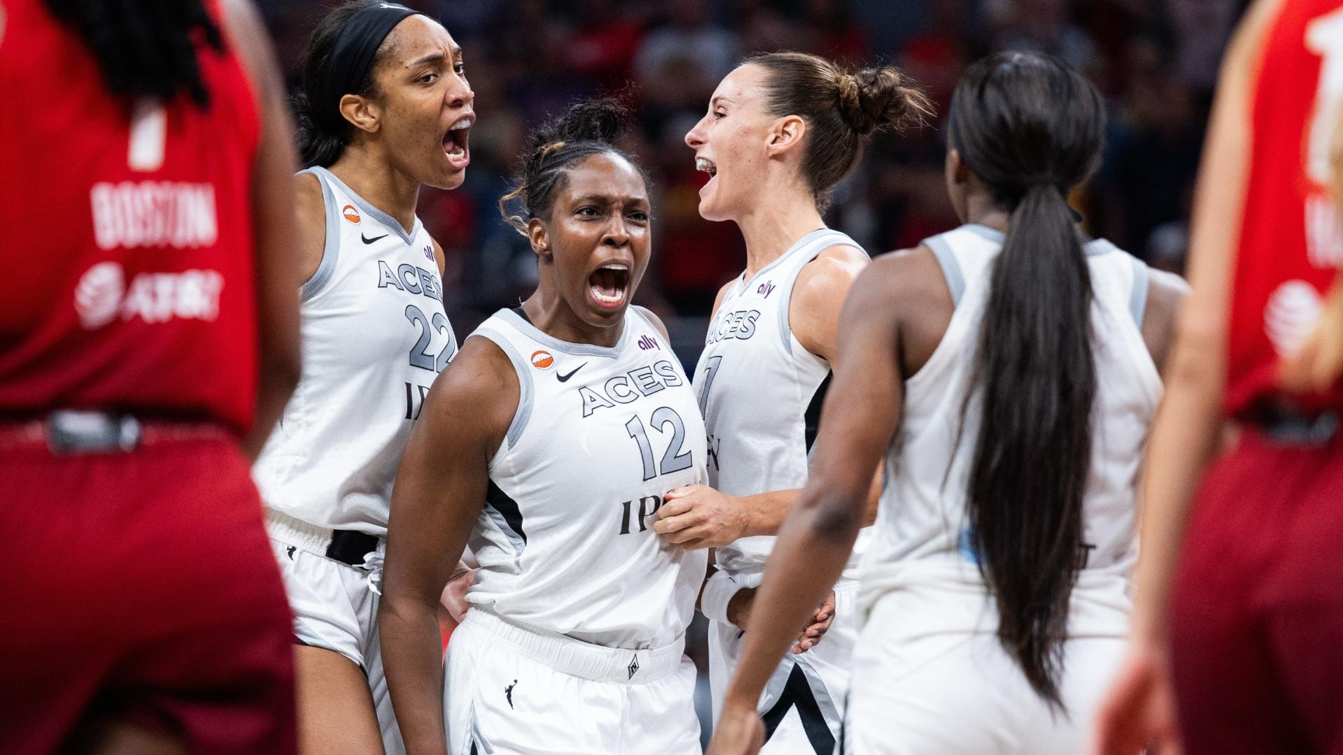 Chelsea Gray vence a la chicharra para encestar las del empate y el triunfo de Aces sobre Fever