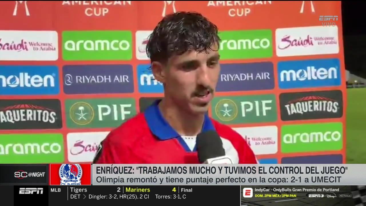 Imanol Enríquez: "Demostramos lo que es Olimpia, tuvimos el control del juego"