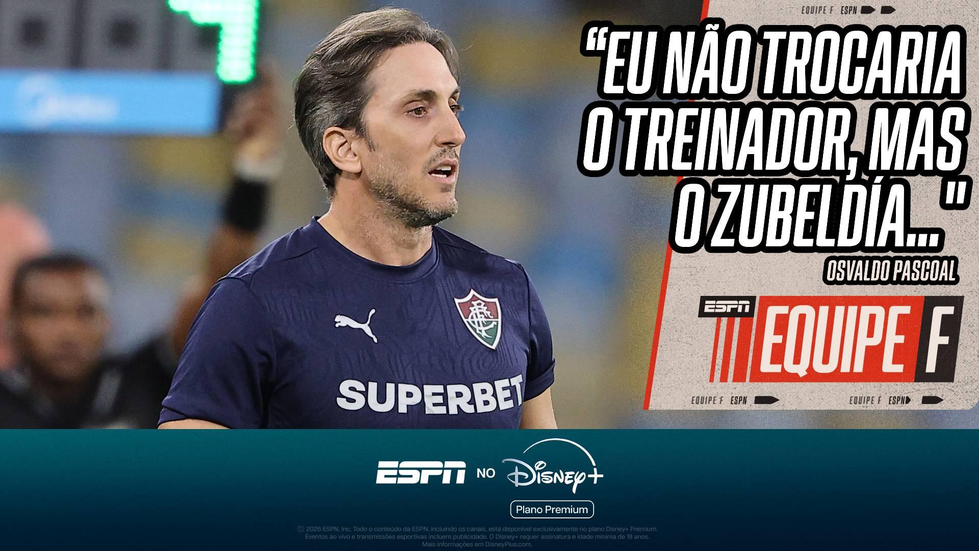 Osvaldo Pascoal defende permanência de Zubeldía no Fluminense após eliminação da Copa do Brasil: 'Fácil apontar o dedo'