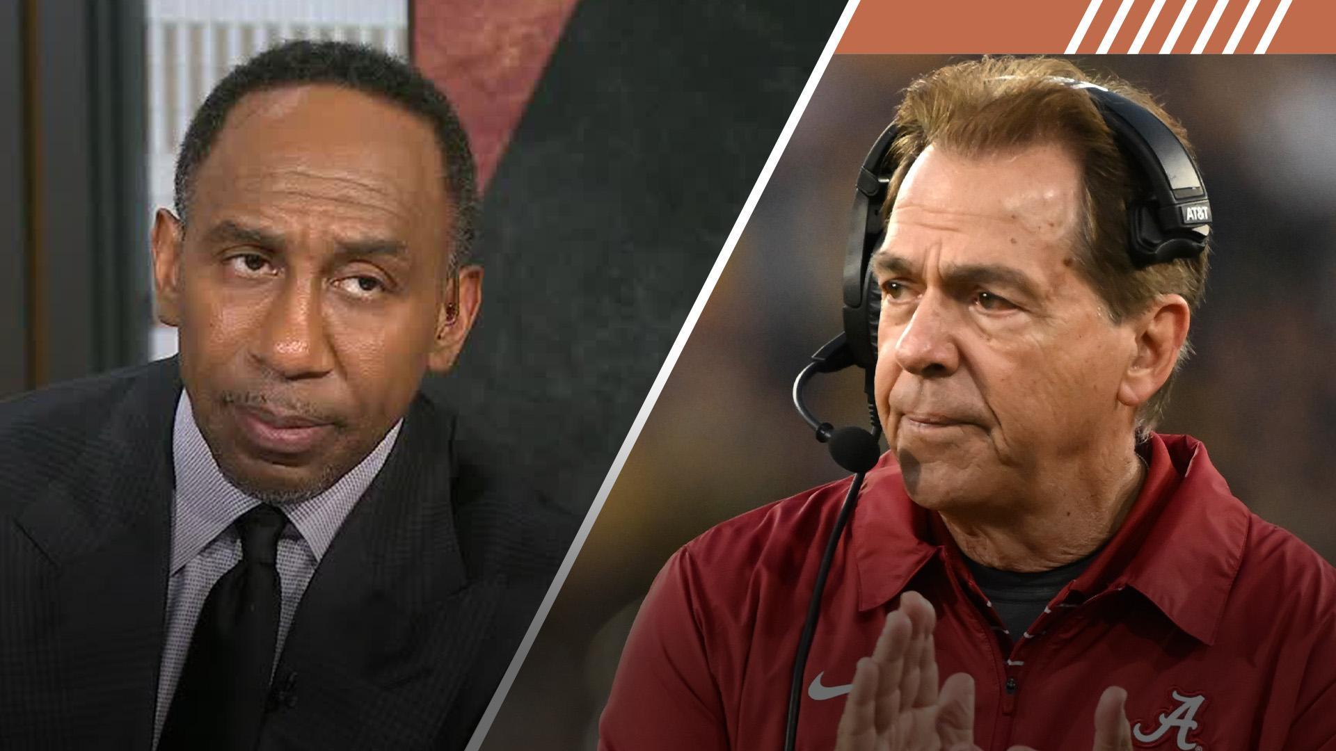 Stephen A.: 'I miss Nick Saban so much on that sideline' for Alabama