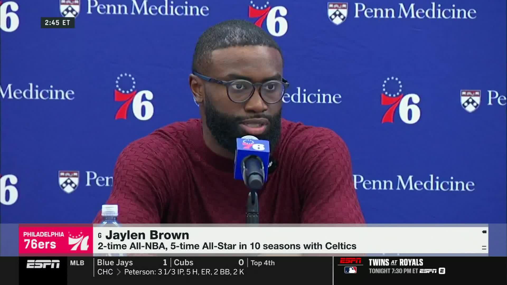 Jaylen Brown has 'nothing but respect' for Jayson Tatum after trade