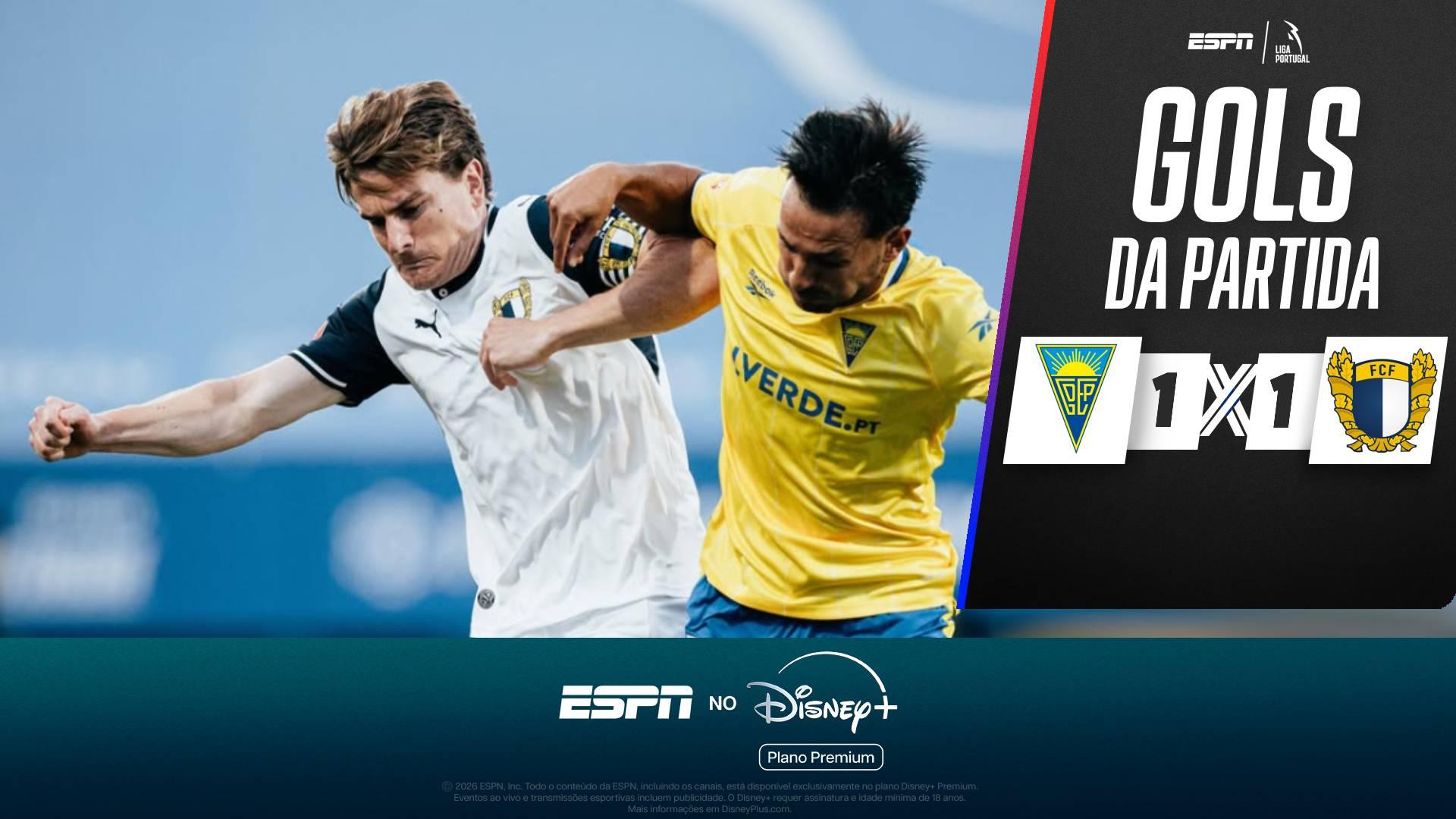 Estoril empata com Famalicão dentro de casa pela estreia do Campeonato Português; VEJA os gols da partida