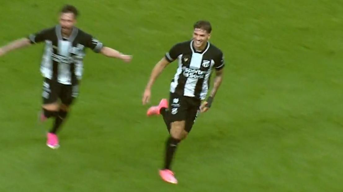Gol do Ceará! Lucca arrisca de fora da área e abre o placar para o Vozão; VEJA
