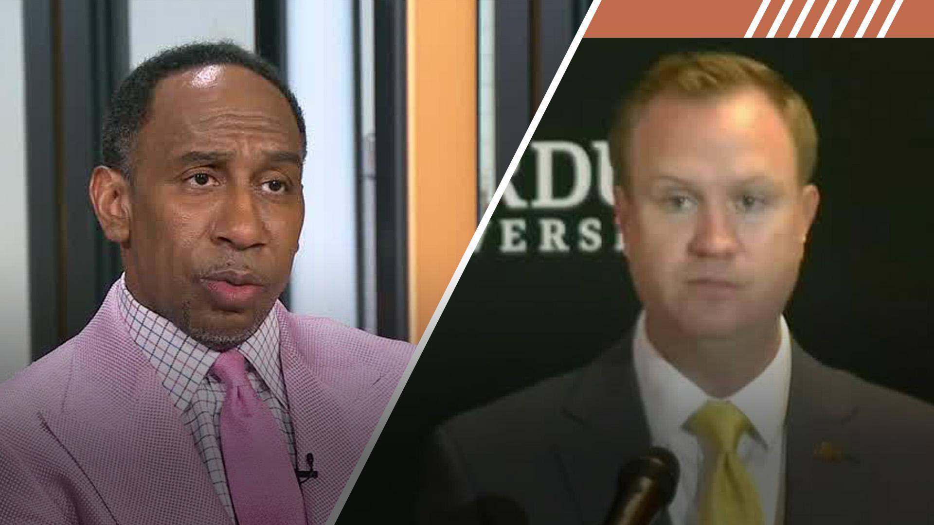 Stephen A. calls Purdue AD's Indiana comment 'one of the most embarrassing moments ever'