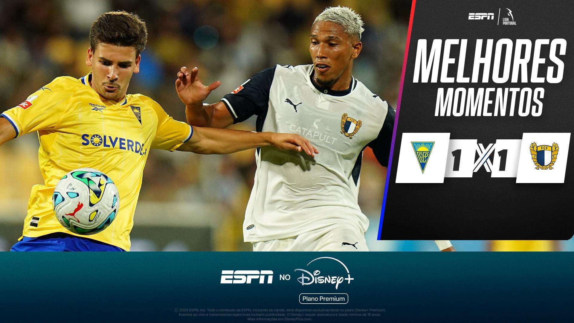 Estoril 1 x 1 Famalicão no Campeonato Português: veja os melhores momentos