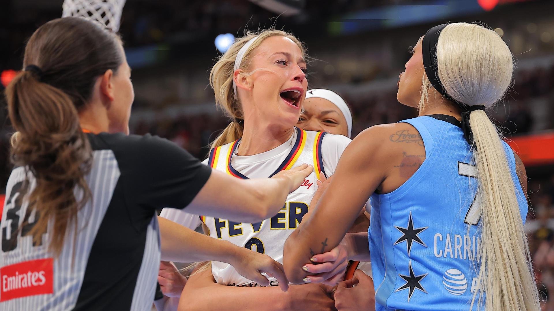 Mitchell scores 27 to set a WNBA record, Clark has 26 and the Fever beat the Sky 90-86