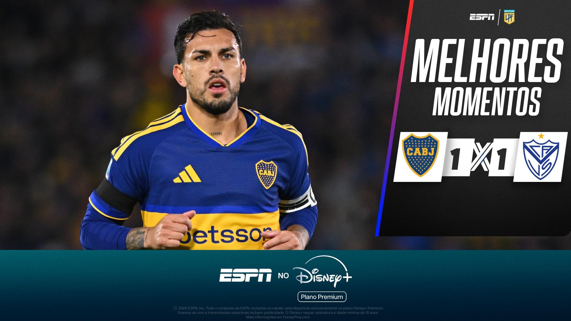 Paredes vive noite de herói e evita derrota do Boca Juniors para o Vélez no Argentino; VEJA como foi
