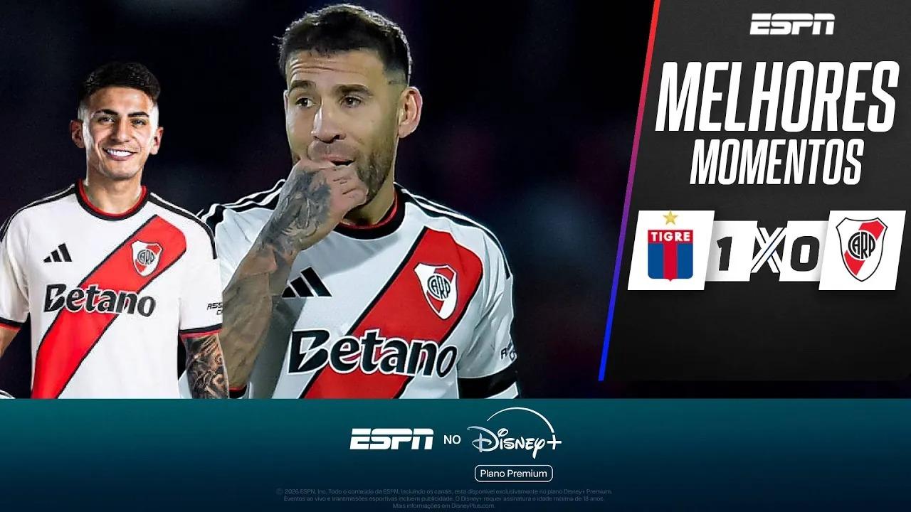 À espera de Almada, River Plate é derrotado pelo Tigre e perde a sexta seguida; VEJA como foi