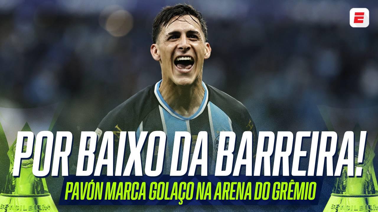 Golaço do Grêmio! Pavón cobra falta por baixo da barreira e vira contra o São Paulo; VEJA