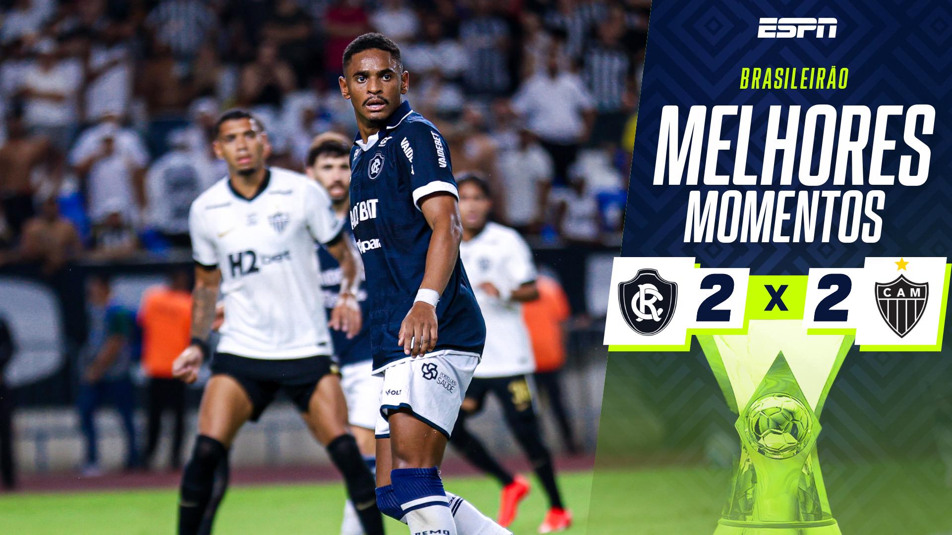 Em jogo de quatro gols, Remo busca empate contra o Atlético-MG, mas segue no Z-4 do Brasileirão; VEJA como foi
