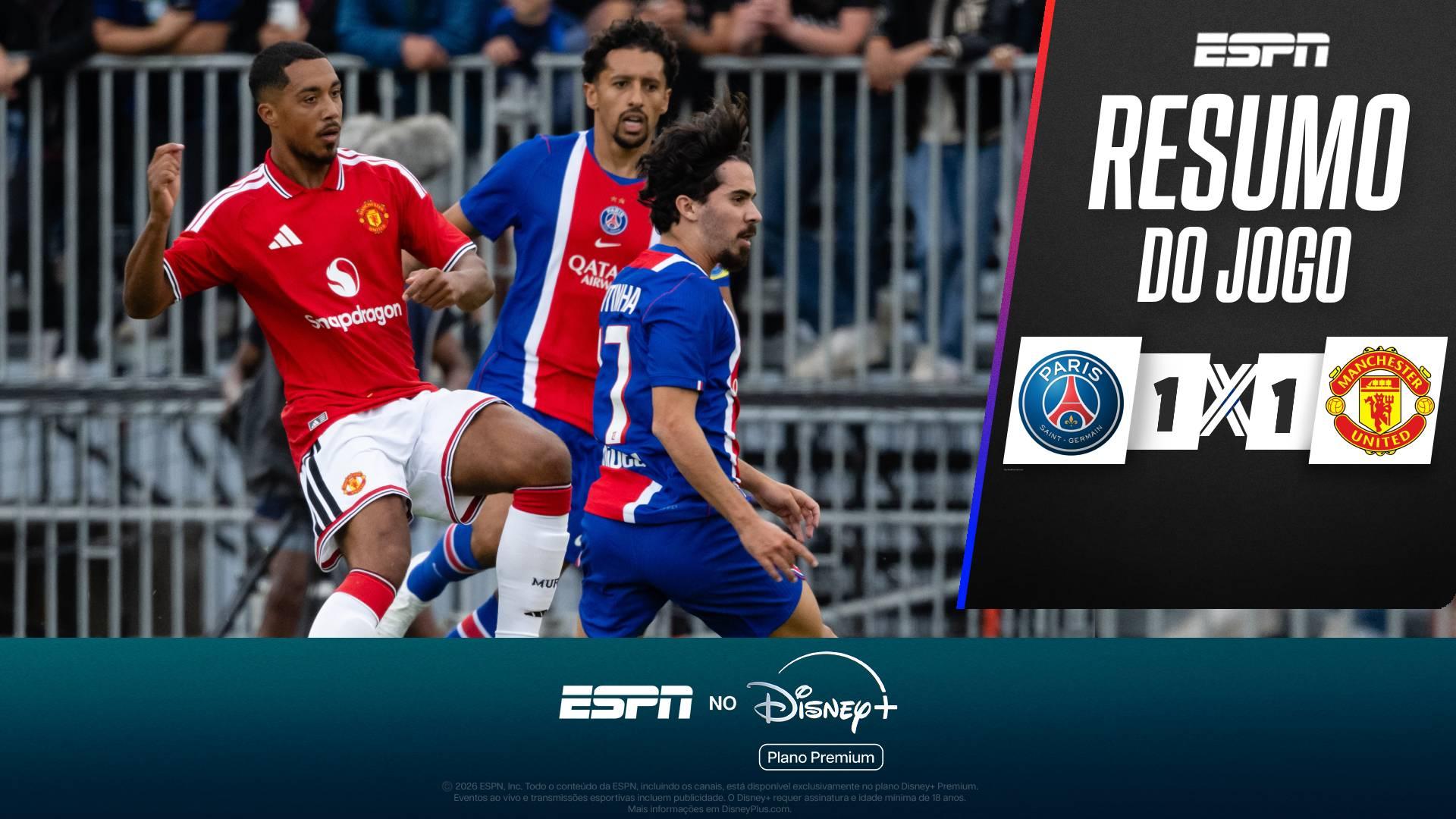 PSG e Manchester United empatam em amistoso pré-temporada; VEJA como foi