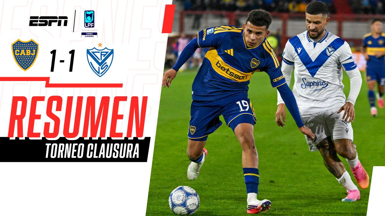 Boca y Vélez igualaron en un partidazo en el Ducó