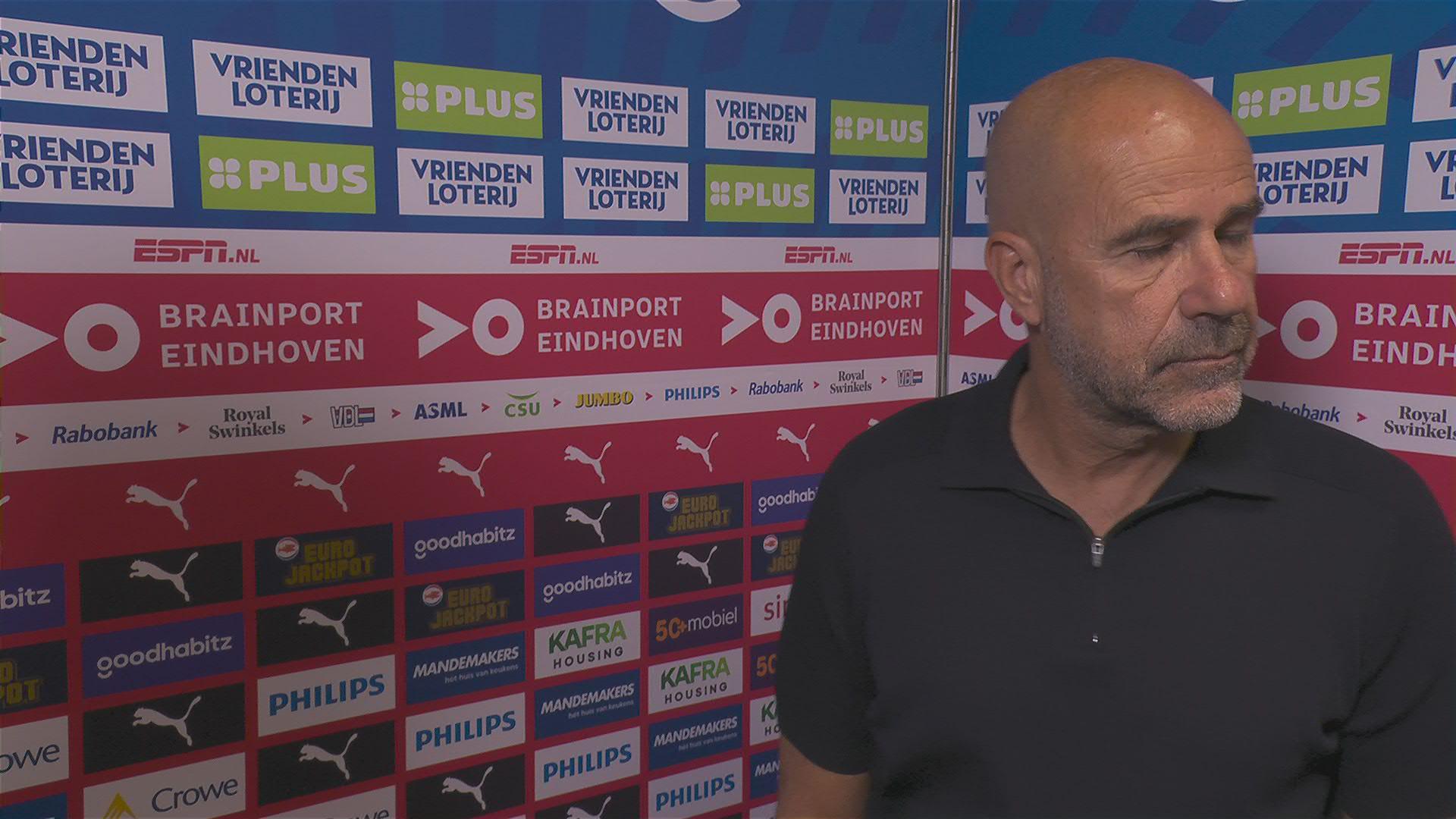 Bosz: "De kansen die zij kregen, waaronder het doelpunt, gaven we allemaal zelf weg"