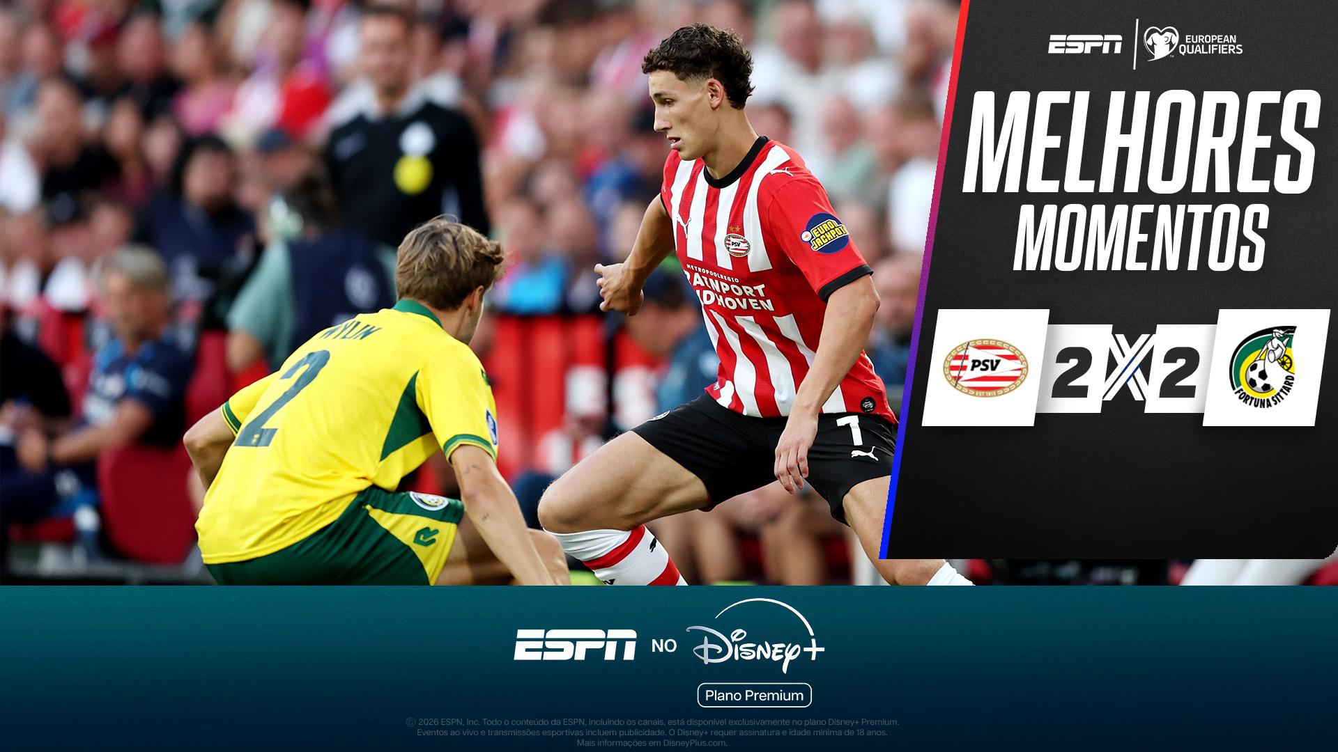 PSV 2 x 2 Fortuna Sittard no Campeonato Holandês: veja melhores momentos