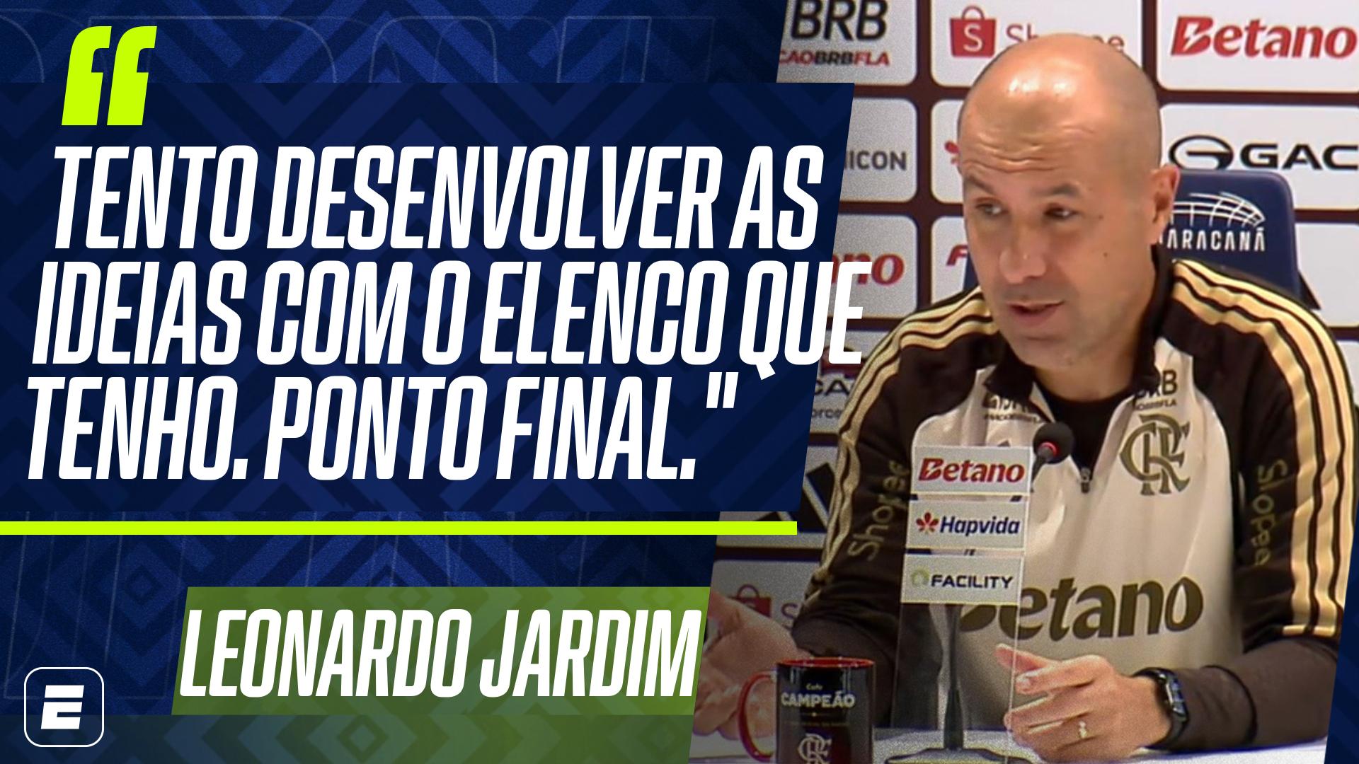 Como fica o elenco do Flamengo sem Almada e Luiz Henrique? Leonardo Jardim: 'Se eu der uma opinião sobre mercado...'