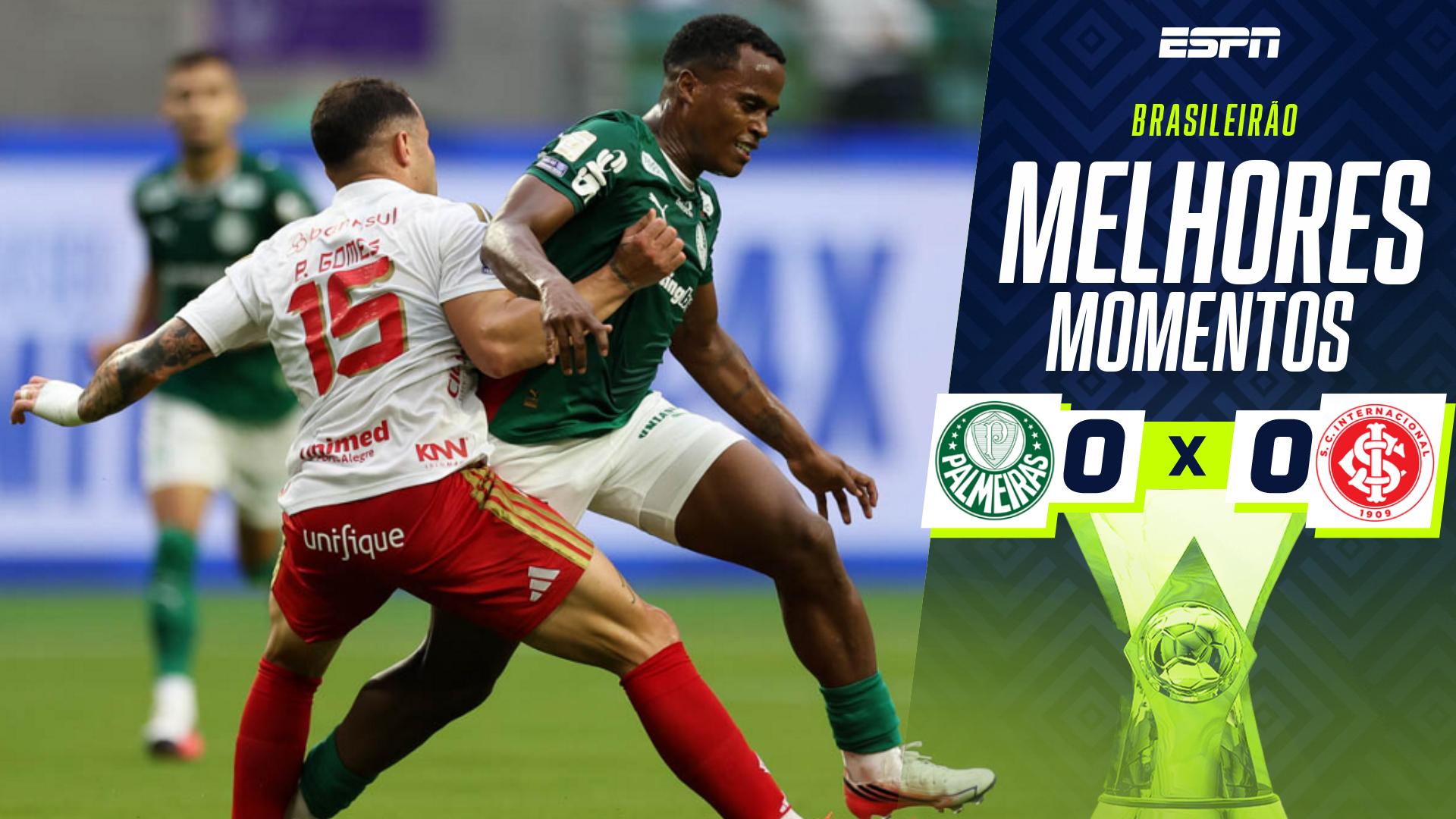 Líder do Brasileirão, Palmeiras fica no empate sem gols com o Internacional; VEJA os melhores momentos