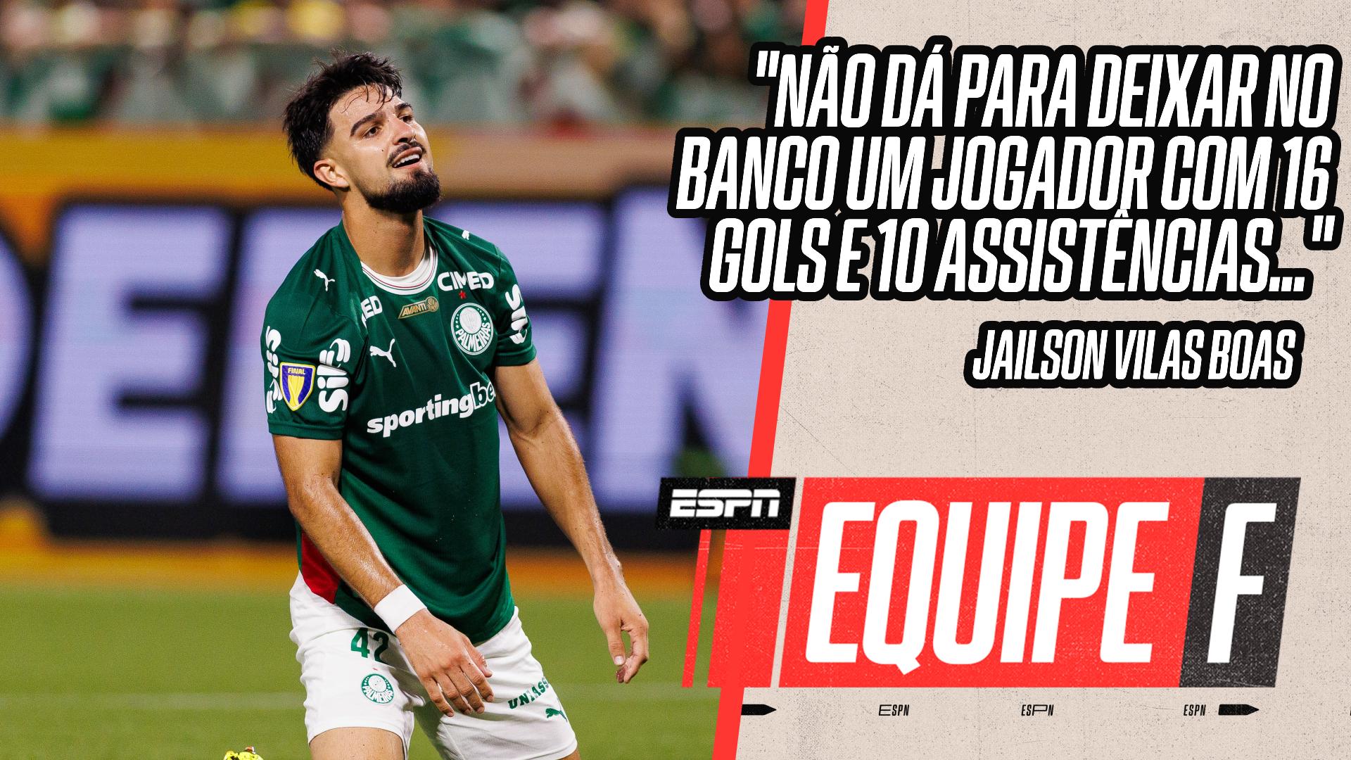 Jailson Vilas Boas defende titularidade de Flaco no Palmeiras: 'Não tem como botar o Flaco no banco'