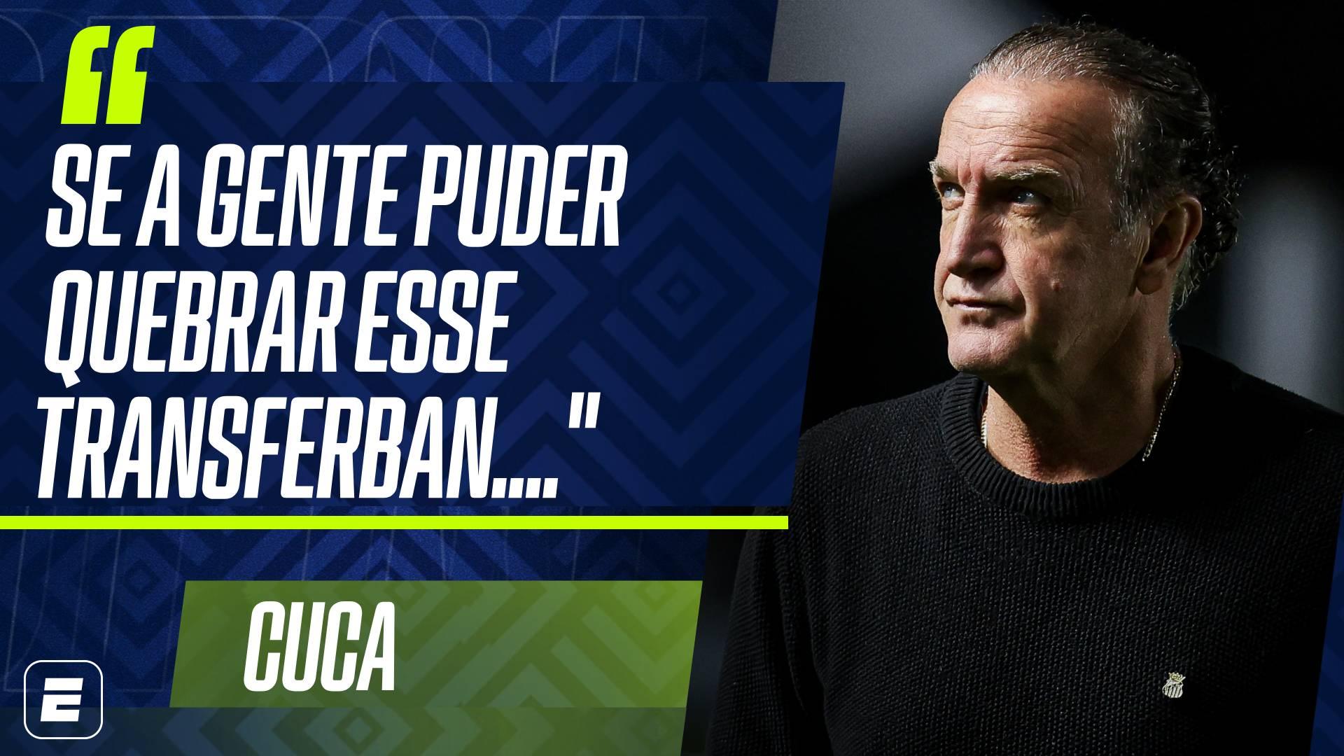 Cuca desabafa após derrota do Santos para o Athletico Paranaense: 'Temos que ser um todo agora'