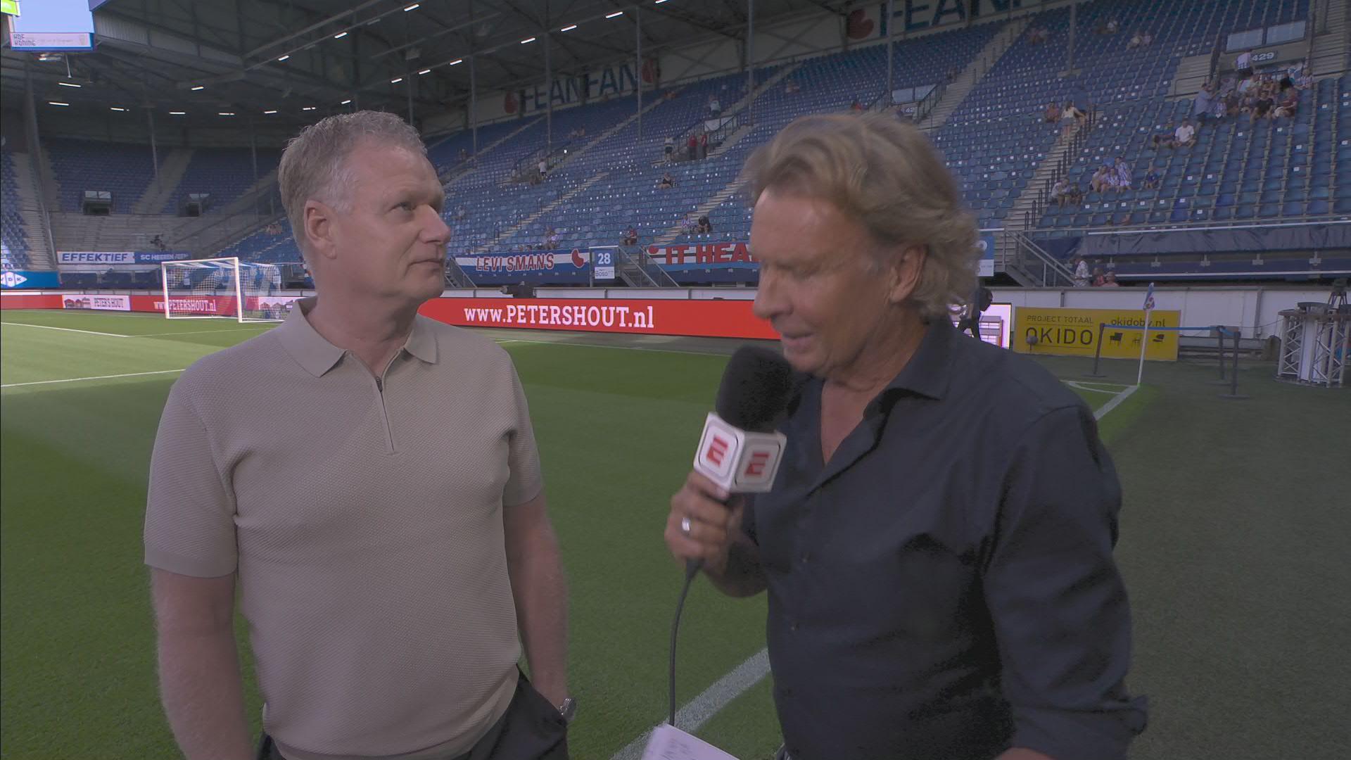Technisch directeur van sc Heerenveen Johan Hansma voorafgaand aan het duel in de VriendenLoterij Eredivisie tussen sc Heerenveen en FC Twente
